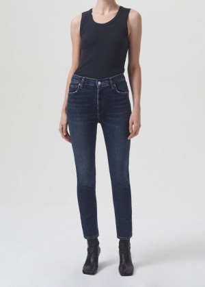 Jeans Agolde Nico High Rise Slim Fit (STRETCH) Mujer Ovation | SWLUHYI-31