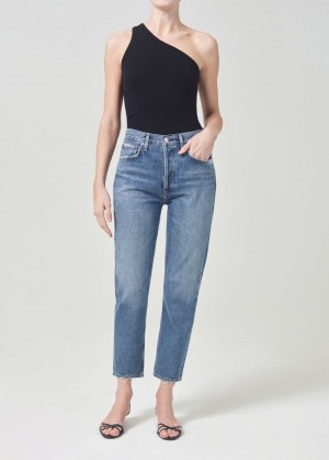 Jeans Agolde Riley High Rise Directo Crop Mujer Frequency | YXRVNIU-85