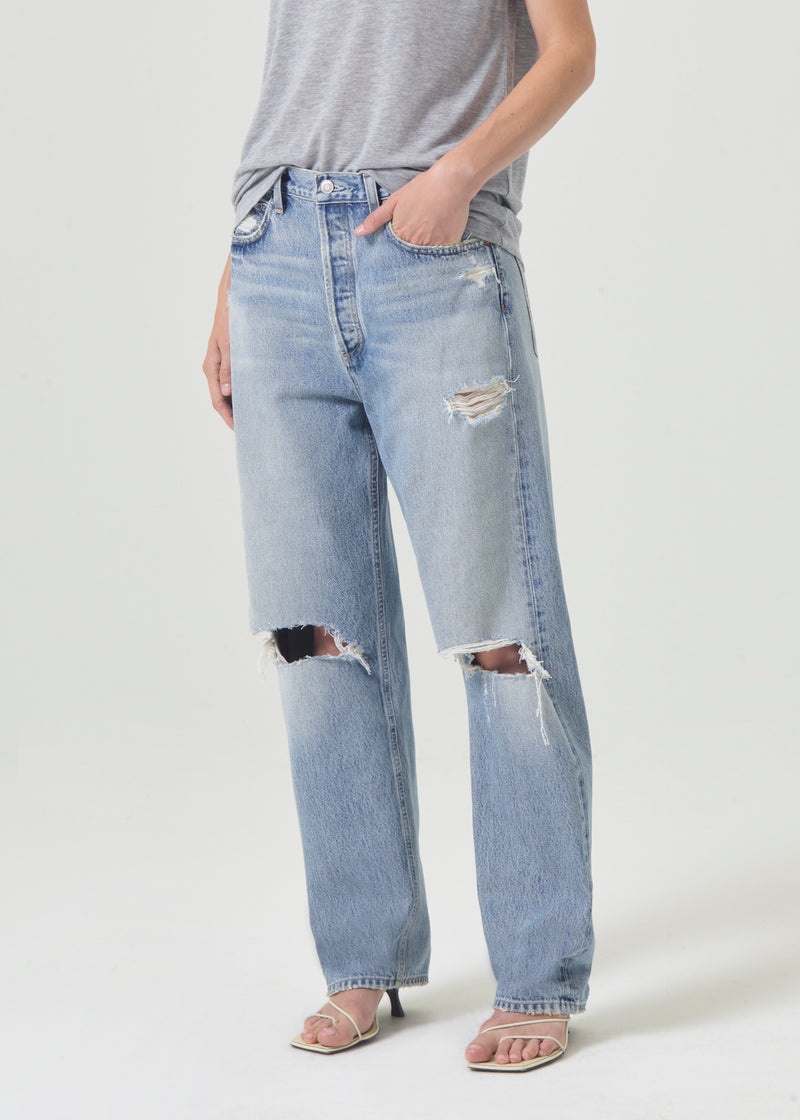 Jeans Agolde 90's Mid Rise Directo Mujer Threadbare | HQMABDE-80