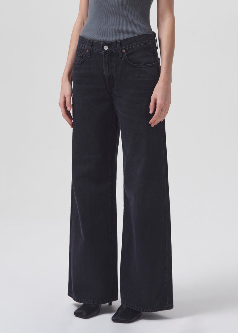 Jeans Agolde Clara Low Rise Baggy Flare Mujer Mascara | MSJPVOD-01