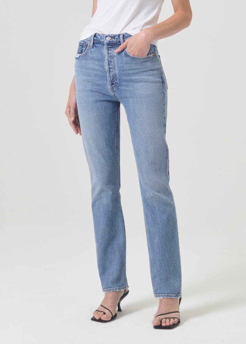 Jeans Agolde Freya High Rise Slim (Stretch) Mujer Quiver | XVLOAWY-53