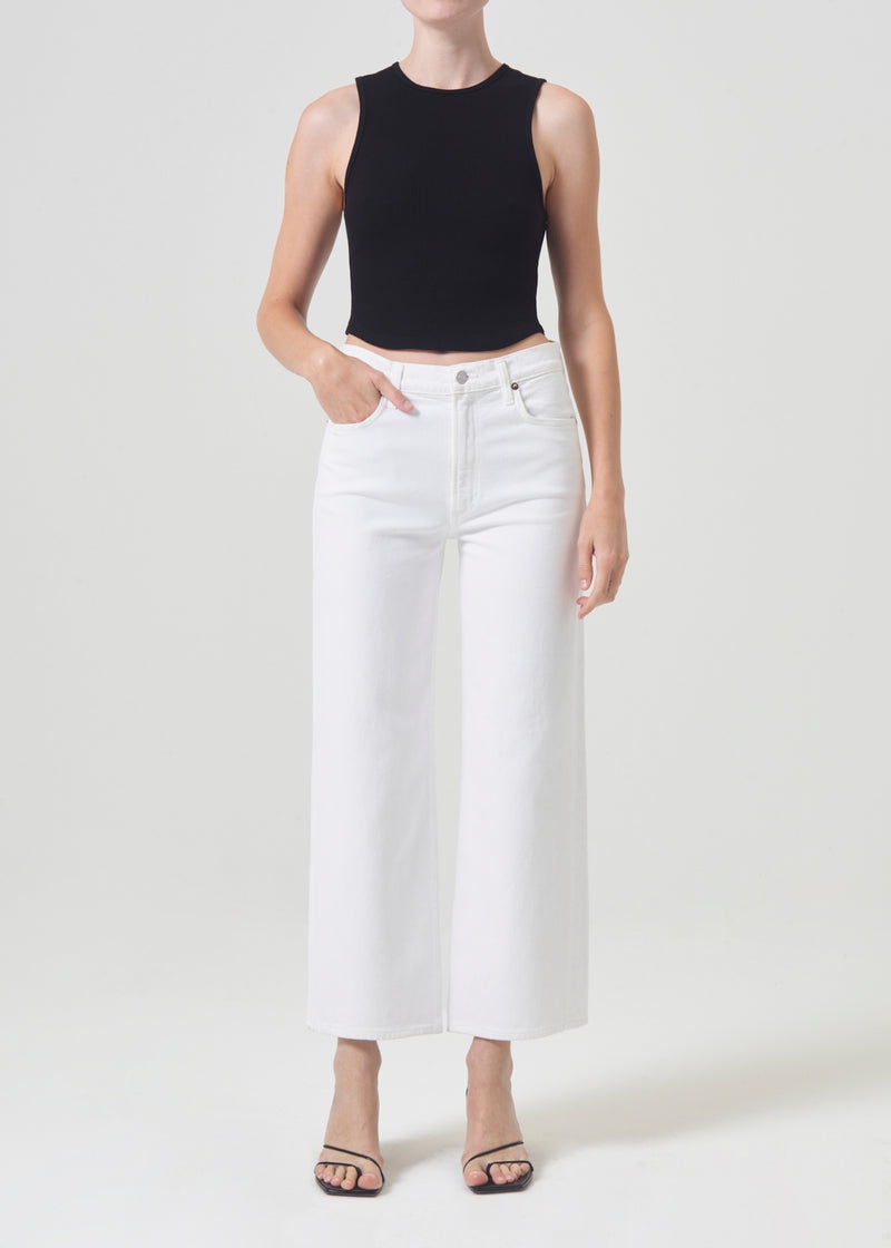 Jeans Agolde Harper Crop Mujer Creme | GUXDBWN-08