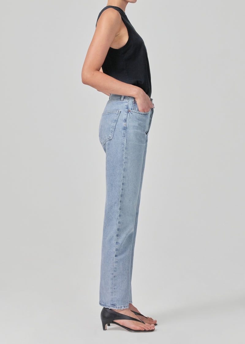 Jeans Agolde Lana Mid Rise Directo Mujer Riptide | SOYEULW-27