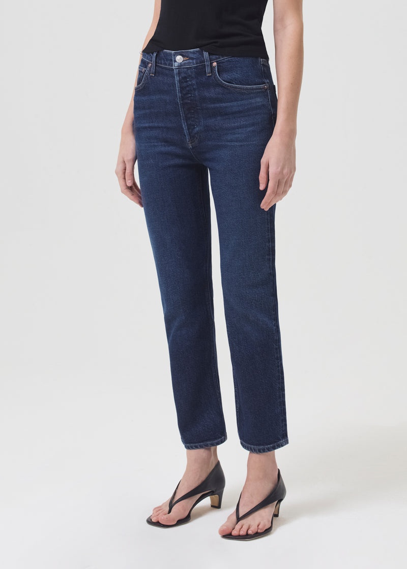 Jeans Agolde Riley High Rise Directo Crop (Stretch) Mujer Divided | YNMALPD-87