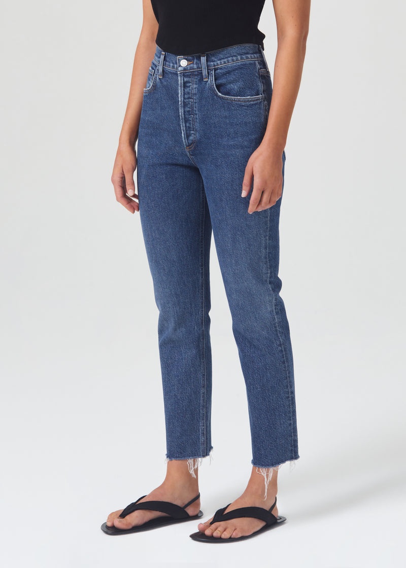 Jeans Agolde Riley High Rise Directo Crop (Stretch) Mujer Escape | XNZSCGR-13