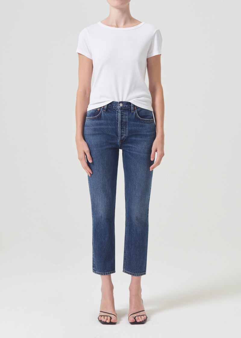 Jeans Agolde Riley High Rise Directo Crop Mujer Control | YXHDLRK-72