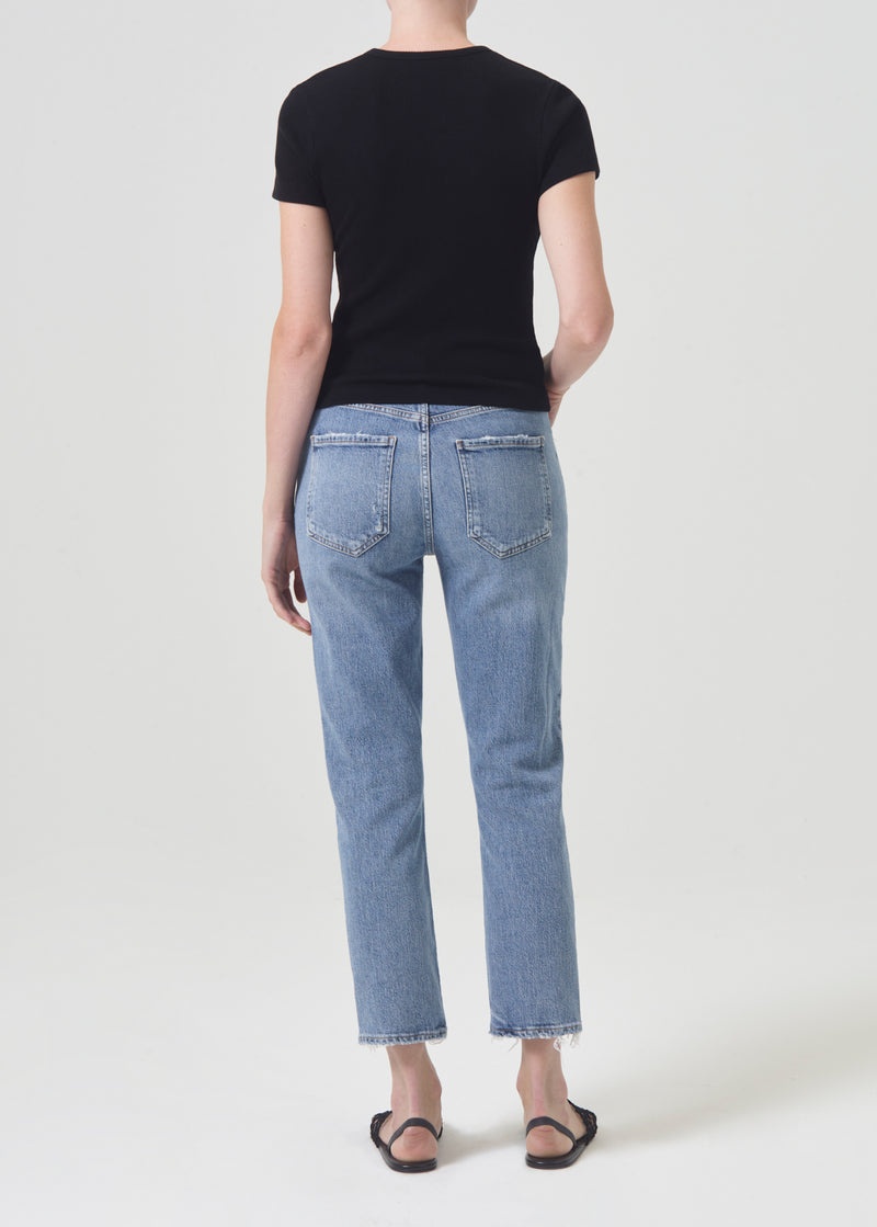 Jeans Agolde Riley High Rise Directo Crop Mujer Quiver | GSYZOVK-07