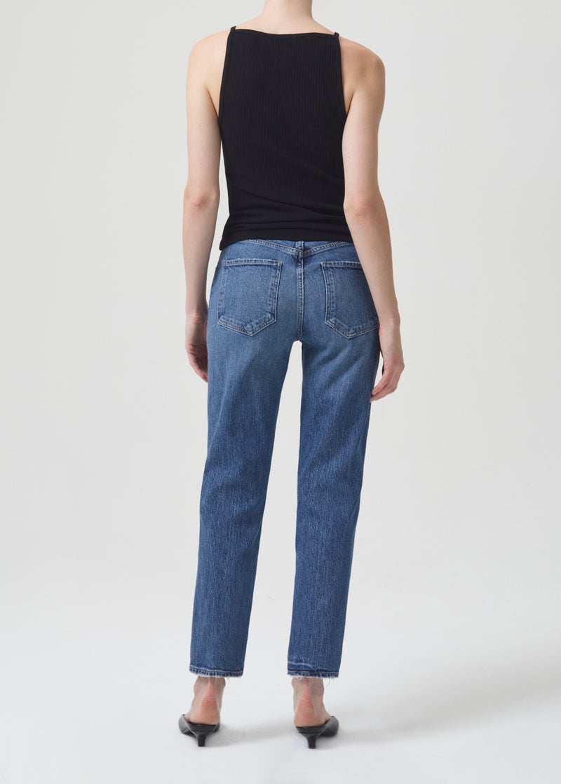 Jeans Agolde Riley Long High Rise Directo (Stretch) Mujer Moor | VLHGZPR-08