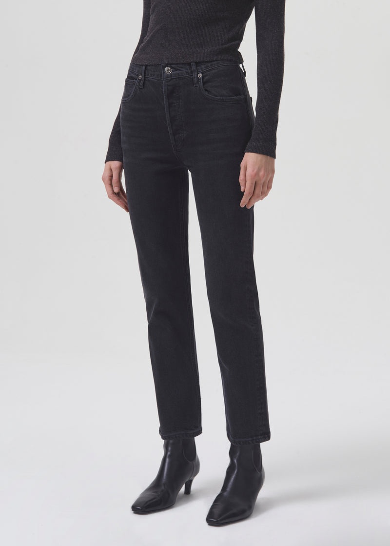 Jeans Agolde Riley Long High Rise Directo (Stretch) Mujer Panoramic | UVDCWKO-05