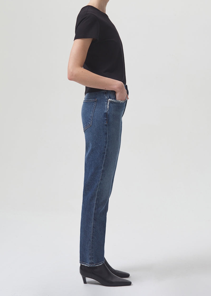 Jeans Agolde Riley Long High Rise Directo (Stretch) Mujer Pose | YSQVGKA-48