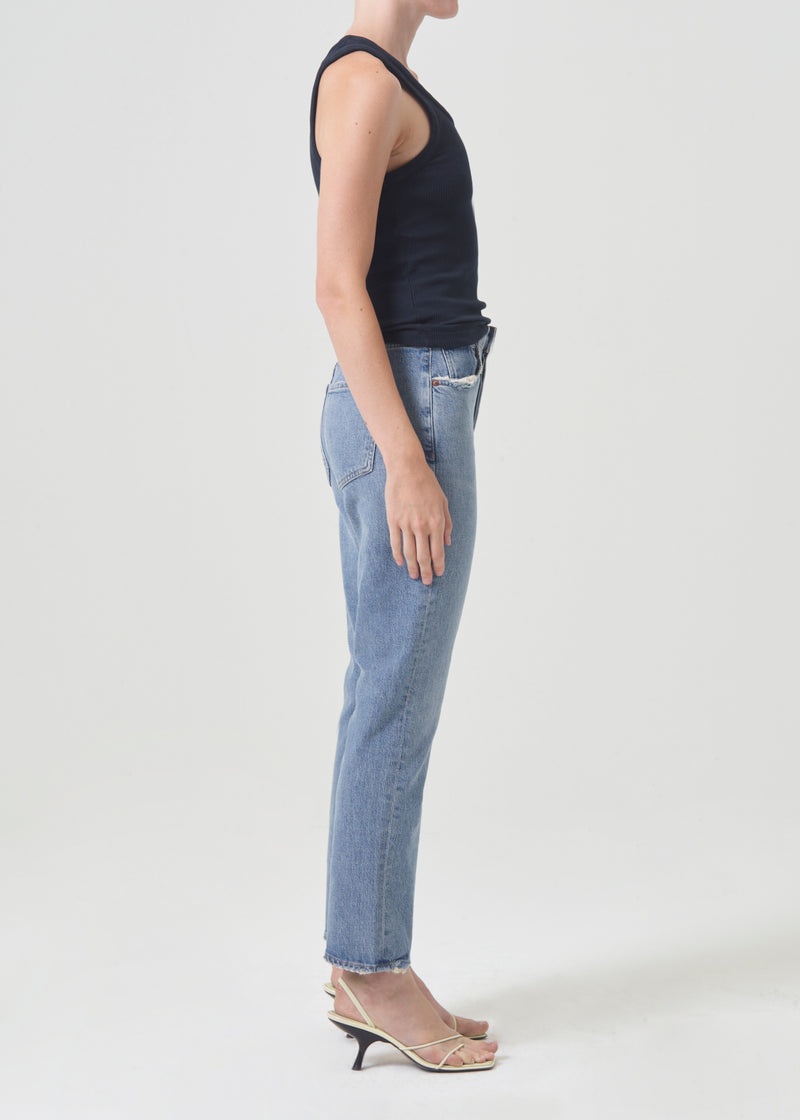 Jeans Agolde Riley Long High Rise Directo (Stretch) Mujer Quiver | VHRTQEU-92