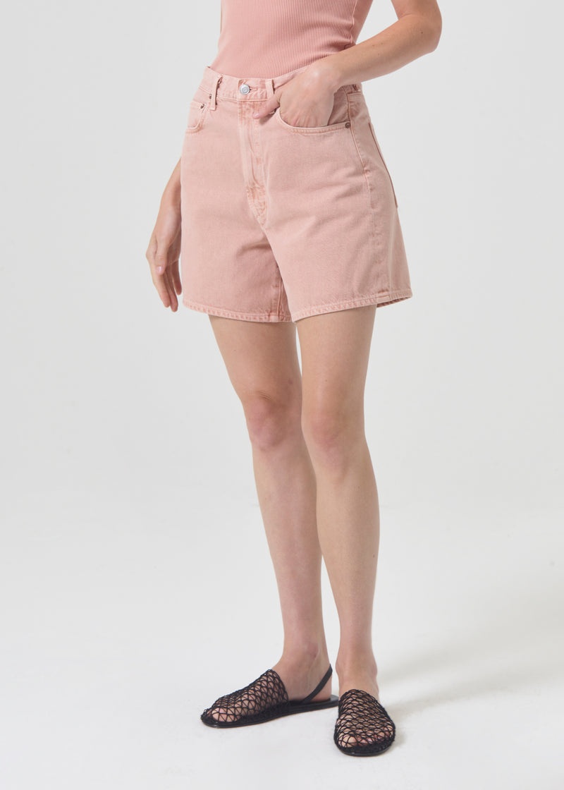 Short Agolde Stella High Rise Mujer Rosas | IJVOWLG-48