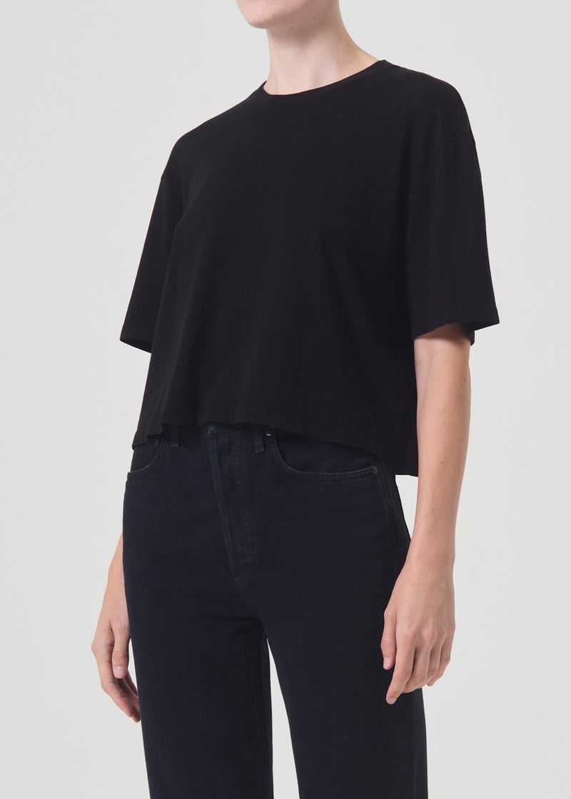 Tops Agolde Anya Tee Mujer Negras | UXVEDSF-09