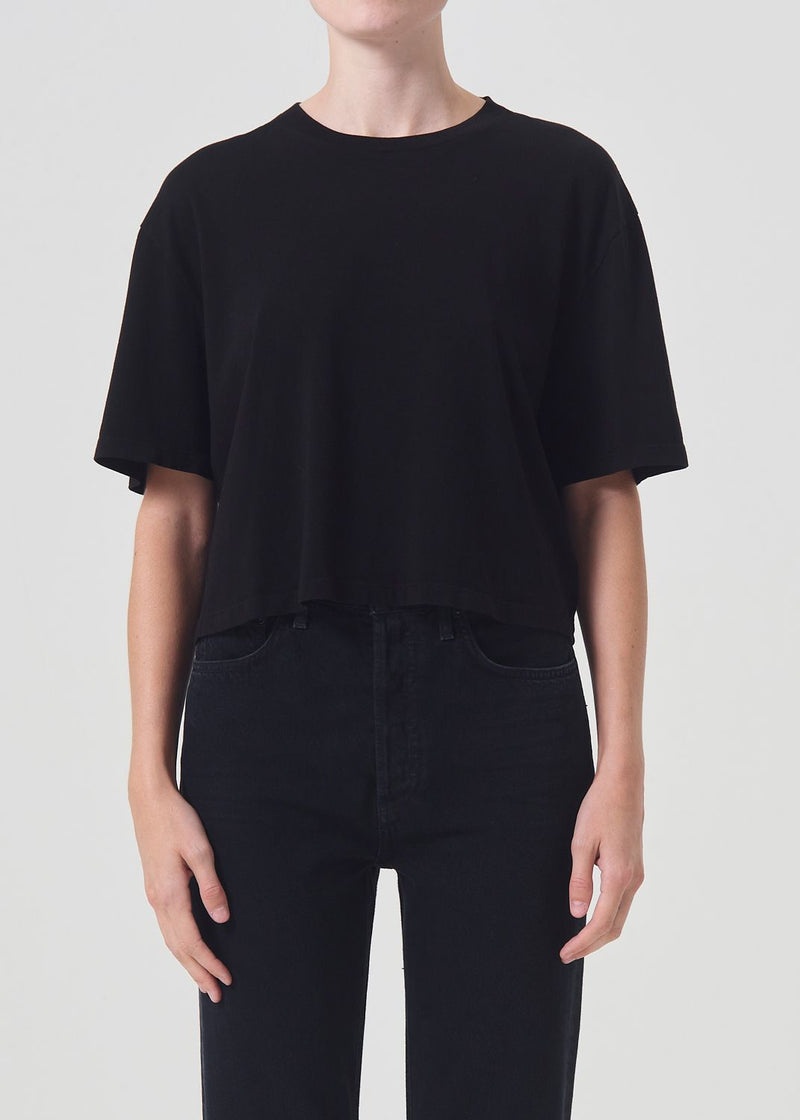 Tops Agolde Anya Tee Mujer Negras | UXVEDSF-09