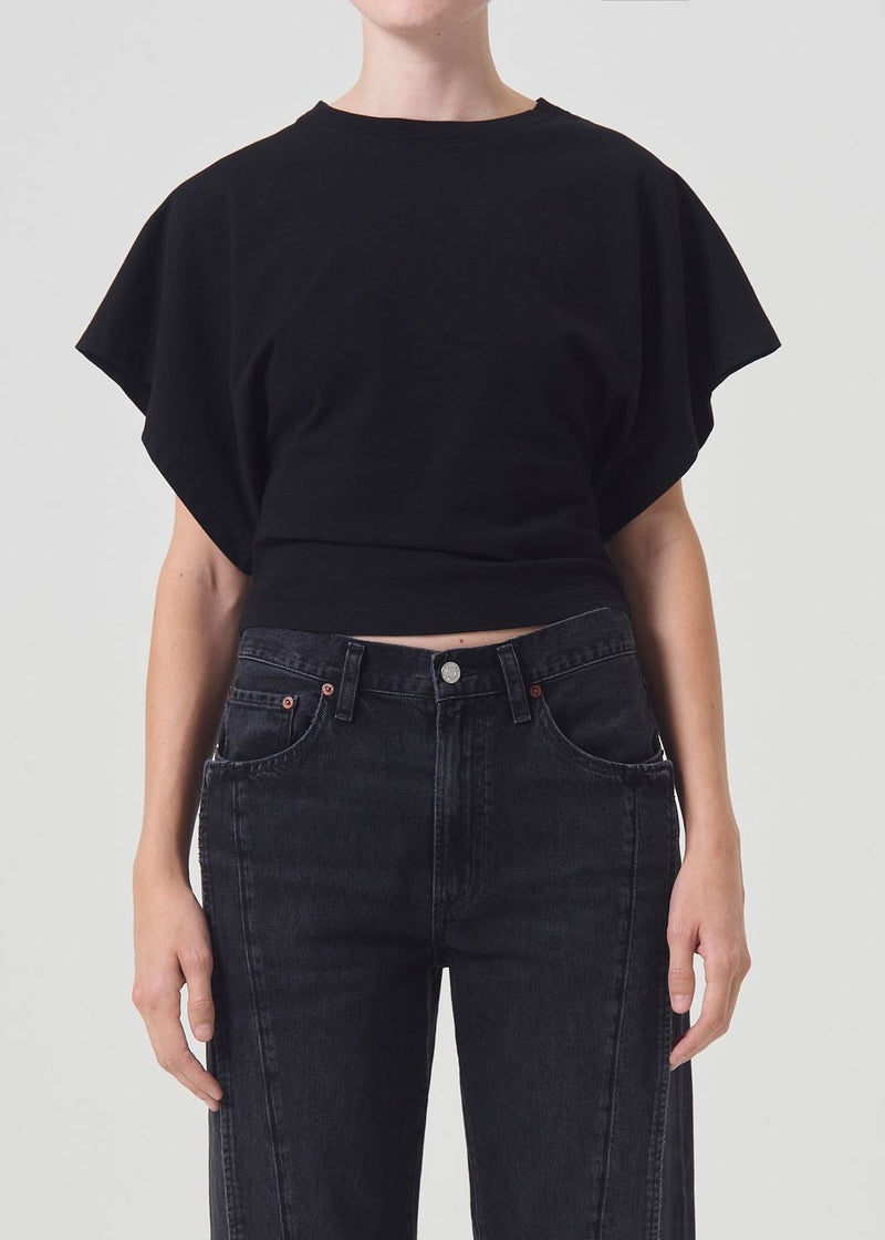 Tops Agolde Britt Tee Mujer Negras | ICRXGQT-73