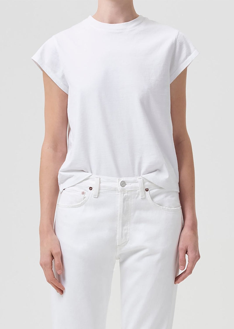 Tops Agolde Bryce Tee Mujer Blancas | WUXNBFS-90